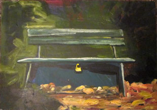 kleine bank auf dem harburger friedhof